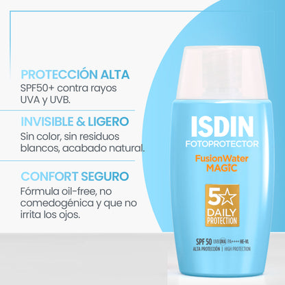ISDIN FUSION WATER MAGIC SIN TONO 50ML