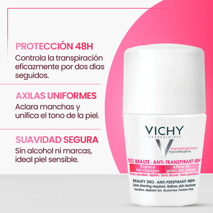 VICHY ANTITRANSPIRANTE ACLARANTE 48HR 50 ML
